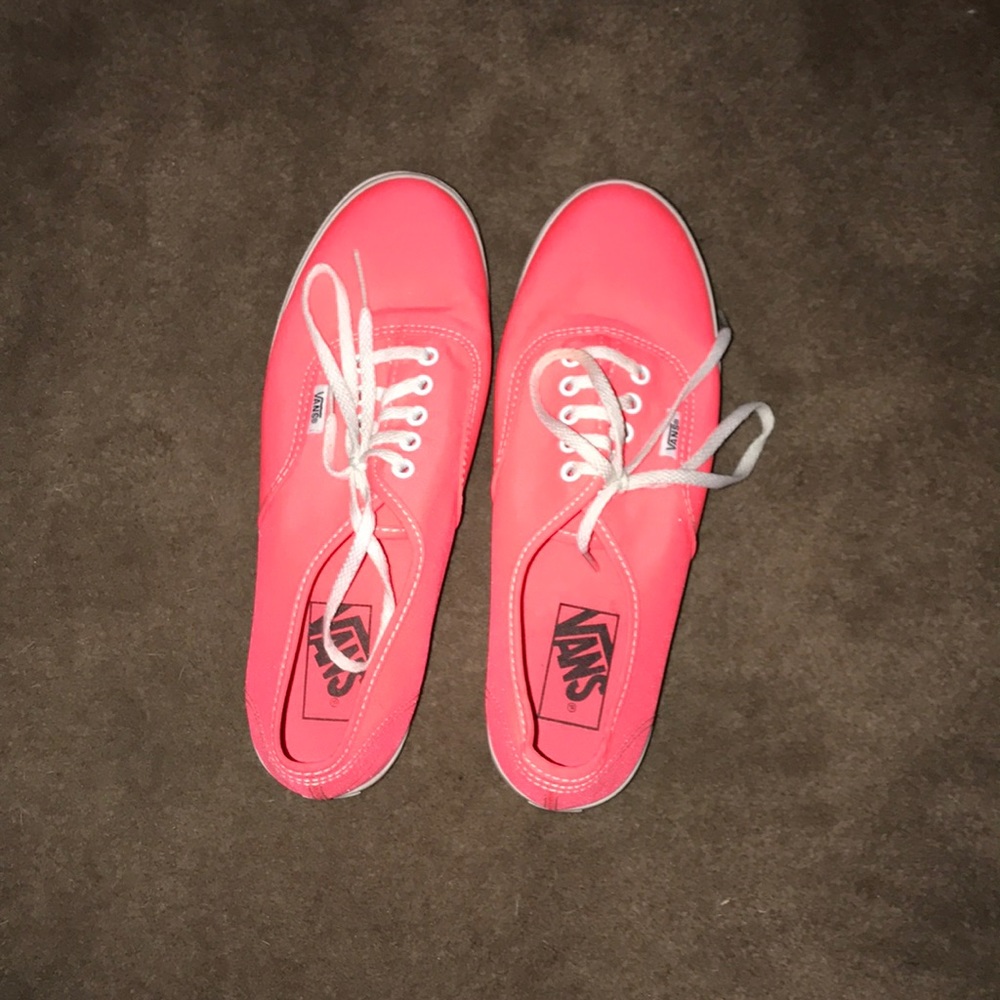 Vans, only worn once:) a pretty neon pink/orange